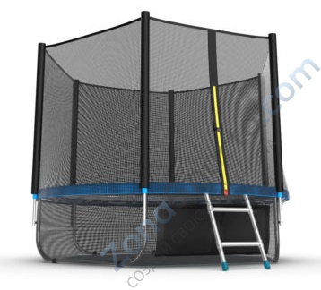 Батут Evo Jump External 8ft (Blue) с нижней сетью