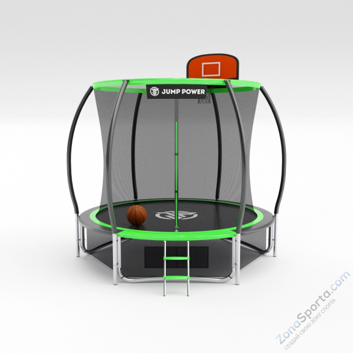 Батут Jump Power 8 ft Pro Inside Basket Green