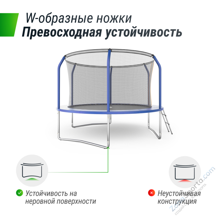 Батут Unix Line Supreme Basic 10 ft (blue)