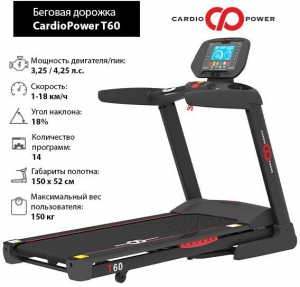 Беговая дорожка CardioPower T60 (2021)