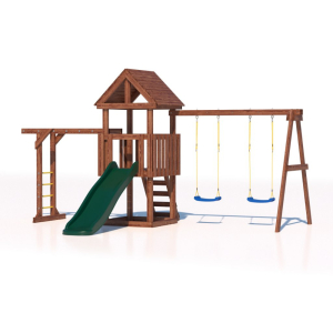 Детская площадка CustWood Junior Color JC3 с деревянной крышей