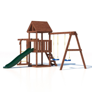 Детская площадка CustWood Junior Color JC3 с деревянной крышей