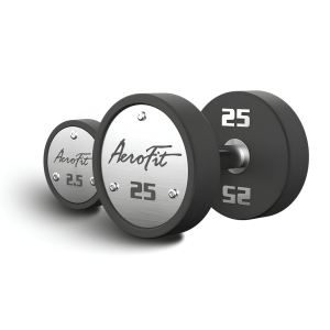 Набор полиуретановых гантелей AeroFit, 2,5-25 кг, 10 пар, шаг 2,5 кг
