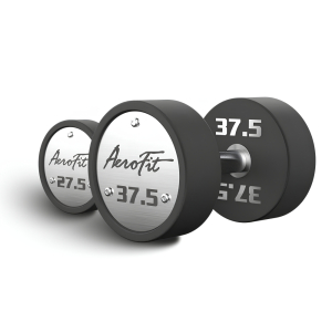 Набор полиуретановых гантелей AeroFit, 27,5-37,5 кг, 5 пар, шаг 2,5 кг