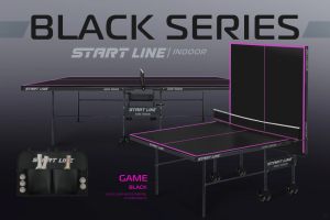 Теннисный стол Start Line Game Indoor с сеткой Black