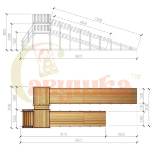 Зимняя горка Савушка Зима Wood-7